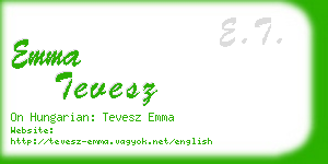 emma tevesz business card